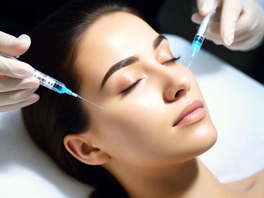 Enchimento dérmico de ácido hialurónico cruzado adequado para injecção de tecido profundo e restauração duradoura do volume facial